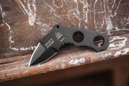 TOPS Devils Elbow Skeleton DEV-02 Boot Knife - Compact Fixed Blade For Quick Access Outdoors by TOPS