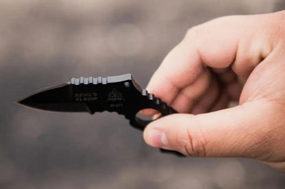 TOPS Devils Elbow Skeleton DEV-02 Boot Knife - Compact Fixed Blade For Quick Access Outdoors by TOPS
