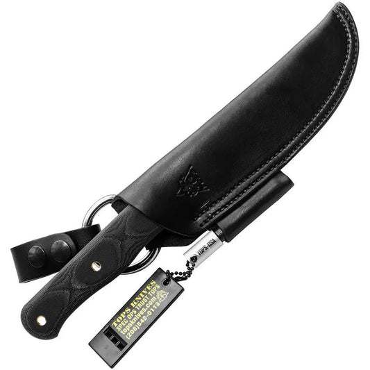 TOPS Dragonfly 45 Fixed Blade Knife For EDC Enthusiasts Bead Blast 1095 Steel Full Tang Micarta USA Made by Black Country Outdoor