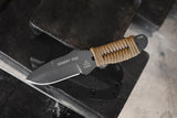 TOPS Desert Fox Fixed Blade Knife for Outdoor Survivalists Rugged 2.75in 1095 Steel Paracord Handle by Black Country Outdoor