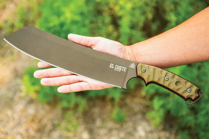 TOPS El Chete Midnight Bronze Fixed Blade Knife 12 Inch Full Tang Rugged Outdoor Survival Tool - Durable Field Ready by TOPS