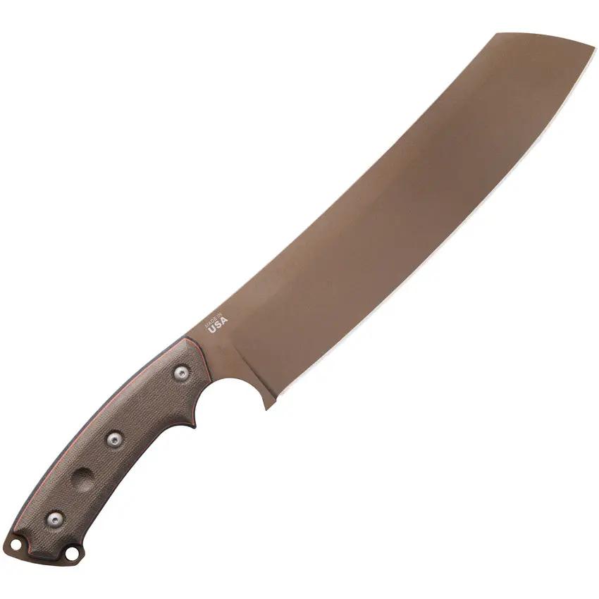 TOPS El Chete Midnight Bronze Fixed Blade Knife 12in Full Tang Micarta Handle Kydex Sheath - Rugged Outdoor Survival Tool by TOPS