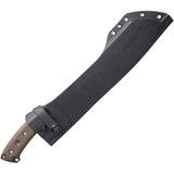 TOPS El Chete Midnight Bronze Fixed Blade Knife 12in Full Tang Micarta Handle Kydex Sheath - Rugged Outdoor Survival Tool by TOPS