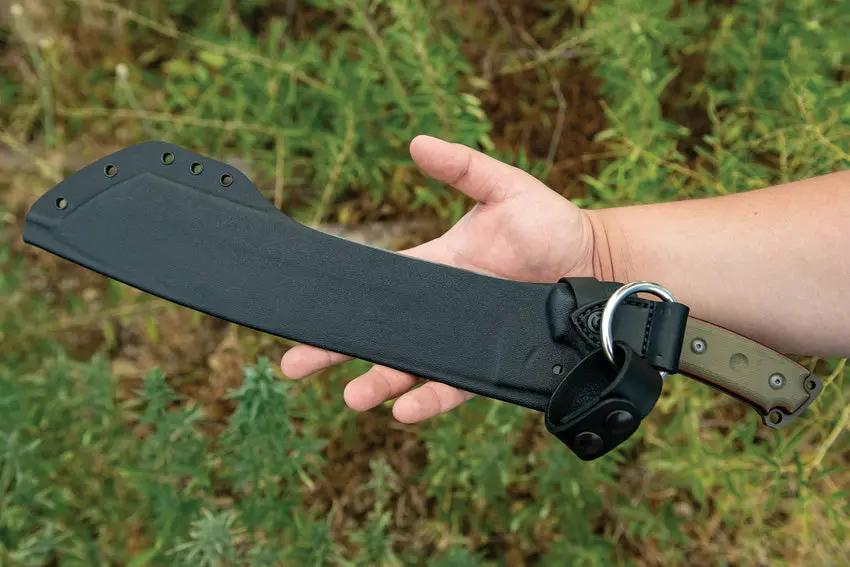 TOPS El Chete Midnight Bronze Camo Fixed Blade Knife - 12 Inch 1095HC For Bushcraft Enthusiasts by TOPS