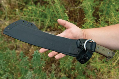 TOPS El Chete Midnight Bronze Camo Fixed Blade Knife - 12 Inch 1095HC For Bushcraft Enthusiasts by TOPS