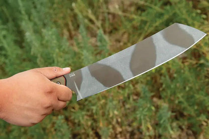 TOPS El Chete Midnight Bronze Camo Fixed Blade Knife - 12 Inch 1095HC For Bushcraft Enthusiasts by TOPS