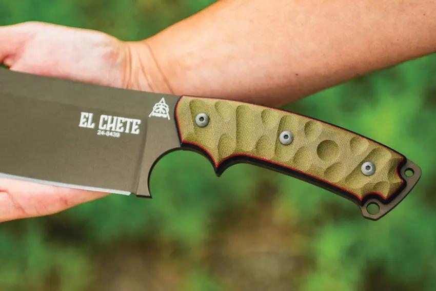 TOPS El Chete Midnight Bronze Rugged 12 Inch 1095HC Full Tang Knife For Bushcraft Survival Durable Outdoor Companion by TOPS