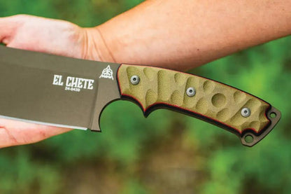 TOPS El Chete Midnight Bronze Rugged 12 Inch 1095HC Full Tang Knife For Bushcraft Survival Durable Outdoor Companion by TOPS