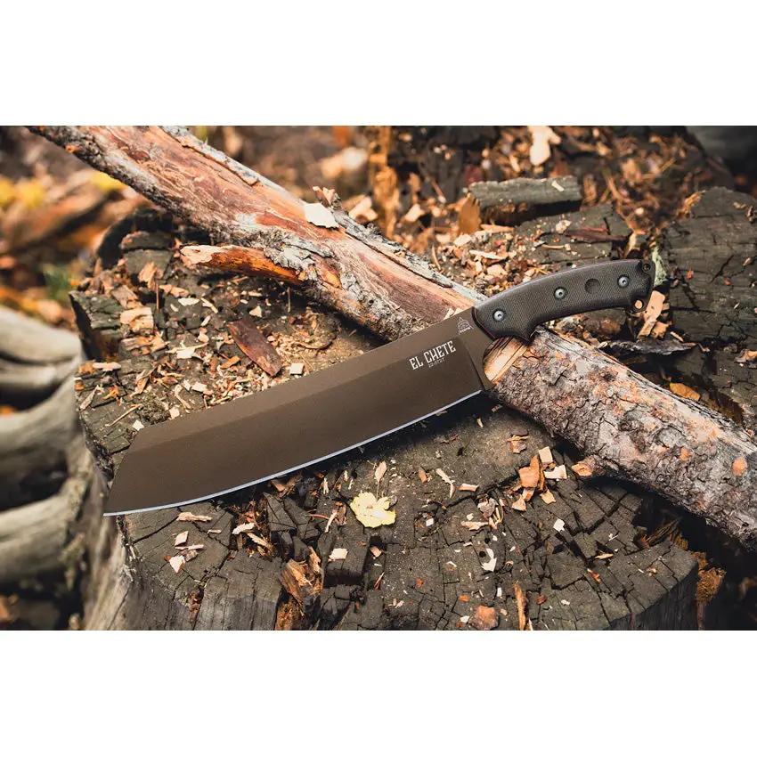 TOPS El Chete Midnight Bronze Fixed Blade Knife - Durable Bushcraft And Survival Tool For Outdoor Enthusiasts by TOPS