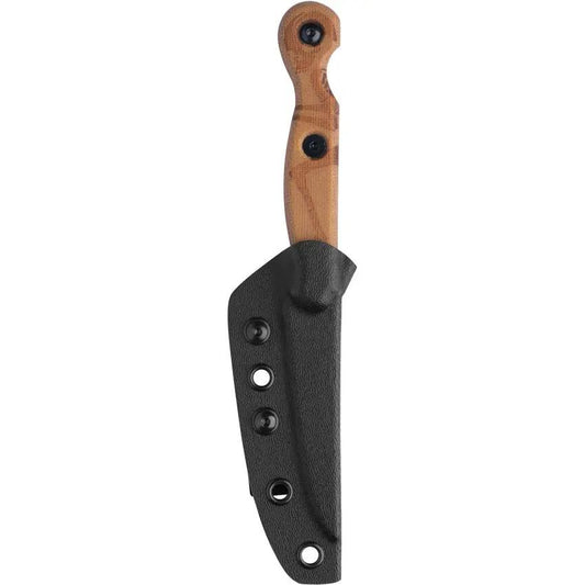 TOPS El Pionero ELPO-01 Knife - 1095HC Blade, Tan Micarta Handle, Kydex Sheath for Outdoor Enthusiasts by TOPS