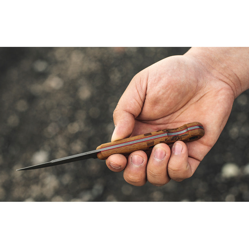 TOPS El Pionero ELPO-01 Knife - 1095HC Blade, Tan Micarta Handle, Kydex Sheath for Outdoor Enthusiasts by TOPS