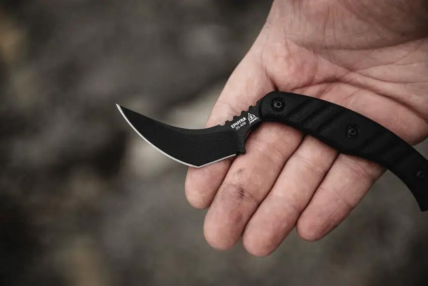 TOPS Ephyra Fixed Blade Knife EPH-01 - 1095HC Steel Rugged Full Tang With Kydex Sheath For Outdoor Enthusiasts by TOPS
