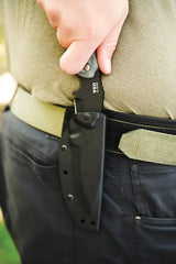 TOPS Eagles Shadow Survival Knife 1095 Steel Full Tang Black Micarta Handle For Outdoorsmen Enthusiasts by Black Country Outdoor