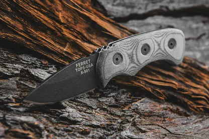 TOPS Ferret FBHP-01 Tactical Fixed Blade Knife For Outdoor Survivalists Full Tang 1095 Carbon Steel USA by Black Country Outdoor