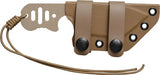 TOPS FDX 66 Fixed Blade Knife With Tanto Point 1095 High Carbon Steel Outdoor Survival Lanyard Whistle Belt Sheath by Black Country Outdoor