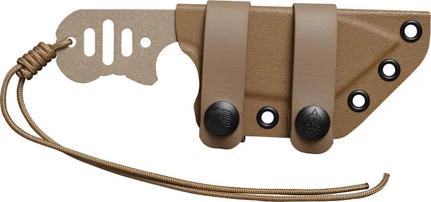 TOPS FDX 66 Fixed Blade Knife With Tanto Point 1095 High Carbon Steel Outdoor Survival Lanyard Whistle Belt Sheath by Black Country Outdoor