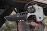 TOPS Grim Ripper GRPR01 Fixed Blade Knife - Traction Coated 1095HC Blade With Micarta Handle Kydex Sheath Outdoorsmen by TOPS