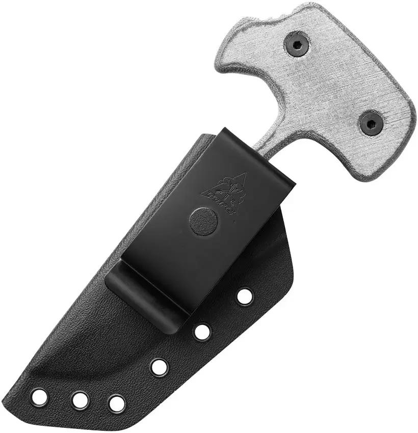 TOPS Grim Ripper GRPR01 Fixed Blade Knife - Traction Coated 1095HC Blade With Micarta Handle Kydex Sheath Outdoorsmen by TOPS