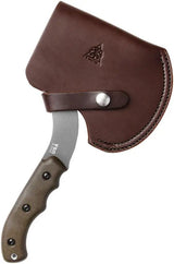 TOPS Grandpa's Axe GRAX02 - Compact Full Tang Survival Axe With Cerakote Head And 4-Inch Edge In Green Canvas Micarta by TOPS