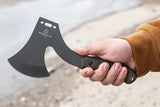 TOPS Grandpa's Axe GRAX02 - Compact Full Tang Survival Axe With Cerakote Head And 4-Inch Edge In Green Canvas Micarta by TOPS