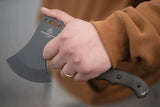 TOPS Grandpa's Axe GRAX02 - Compact Full Tang Survival Axe With Cerakote Head And 4-Inch Edge In Green Canvas Micarta by TOPS