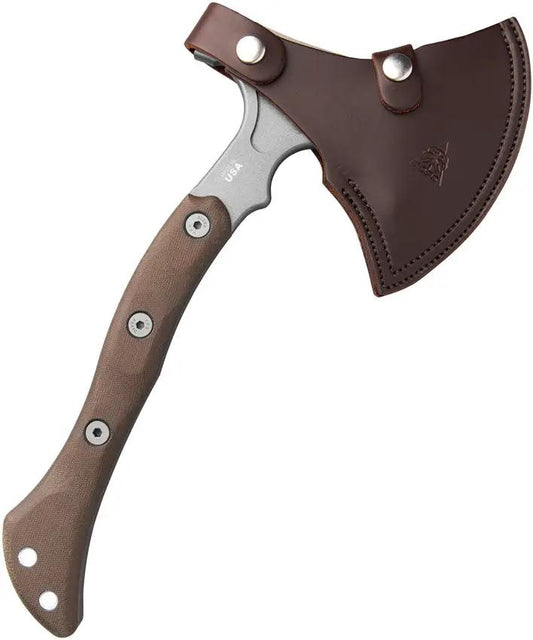 TOPS Hammer Hawk HAMH-03 Tactical Axe - Cerakote 6.5 Inch Head With Full Tang Tan Micarta Handle by TOPS