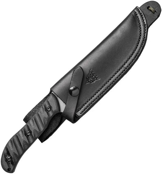 TOPS Silent Hero HERO03 Knife - 1095HC Blade Full Tang Black Micarta Handle For Rugged EDC Outdoorsmen by TOPS