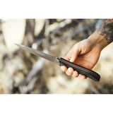 TOPS Silent Hero Smooth HERO04 Fixed Blade Knife - Rugged Outdoor Survival Knife With Durable Edge by TOPS