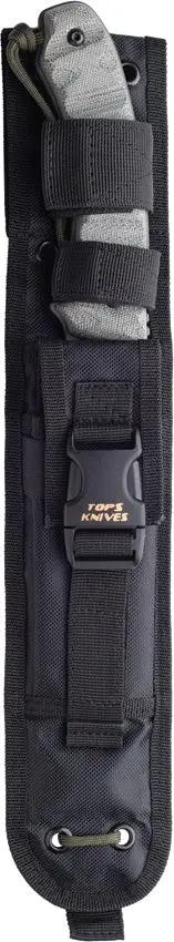TOPS Longhorn Bowie Sniper Gray Fixed Blade Knife - Rugged 13In Overall Length With 6.75In Blade For Survivalists by TOPS