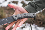 TOPS Longhorn Bowie Sniper Gray Fixed Blade Knife - Rugged 13In Overall Length With 6.75In Blade For Survivalists by TOPS