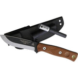 TOPS Fieldcraft Fixed Blade Knife 3.75in 1095HC Steel Tan Canvas Micarta For Outdoor Adventurers Full Tang Kydex Sheath by Black Country Outdoor