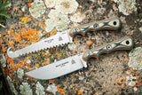 TOPS Muley Combo Leather MCMB01 Dual Blade Fixed Knife With Saw And Skinner For Hunters And Outdoor Enthusiasts by TOPS
