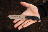TOPS Mil-Spie3 Elite Knife - Compact Fixed Blade With 4 Inch Hunter Point, 1095HC Full Tang, Kydex Sheath by TOPS