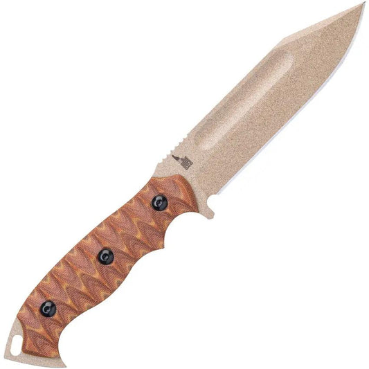 TOPS M-PAT MPAT01 Knife - Rugged Outdoor Fixed Blade With Full Tang 1095HC Micarta by TOPS