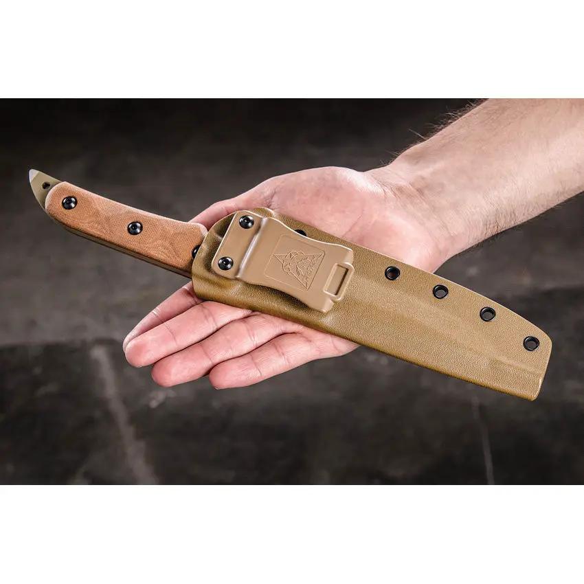 TOPS Missile Strike MS01 Tactical Survival Knife 6 Inch Spear Point Blade Full Tang Glass Breaker Kydex Sheath USA Made by Black Country Outdoor