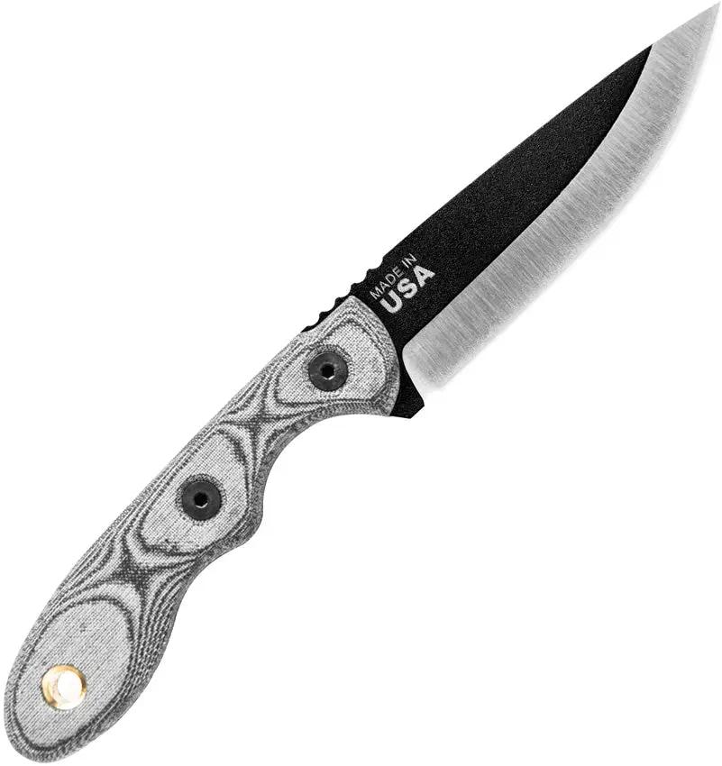 TOPS Mini Scandi Knife MSK BLM Durable Full Tang With Black Linen Micarta Handles Survival Whistle For Outdoorsmen by Black Country Outdoor