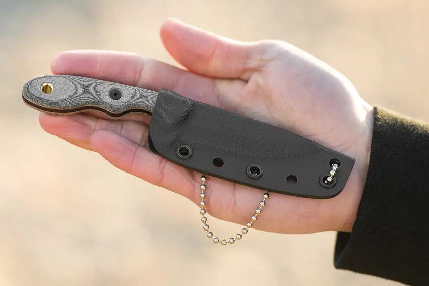 TOPS Mini Scandi Knife MSK BLM Durable Full Tang With Black Linen Micarta Handles Survival Whistle For Outdoorsmen by Black Country Outdoor