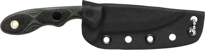 TOPS Mini Scandi Knife Green MSK-GB Full Tang 1095 Blade With Micarta Handles Kydex Sheath For Outdoor Survivalists by Black Country Outdoor