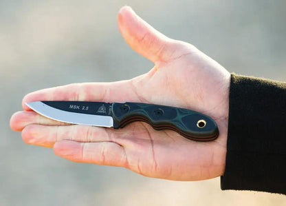 TOPS Mini Scandi Knife Green MSK-GB Full Tang 1095 Blade With Micarta Handles Kydex Sheath For Outdoor Survivalists by Black Country Outdoor