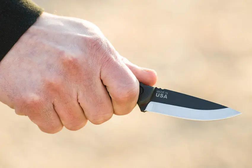 TOPS Mini Scandi Knife Green MSK-GB Full Tang 1095 Blade With Micarta Handles Kydex Sheath For Outdoor Survivalists by Black Country Outdoor