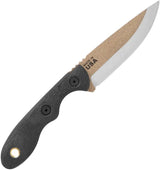 TOPS Mini Scandi Survival Knife MSK-SURV Tan Two Tone Finish Full Tang For Outdoor Fans Micarta Handle Kydex Sheath by Black Country Outdoor