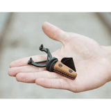 TOPS Mini Slingshot MSLI-01 - Compact Rugged Steel Frame With Tan Canvas Micarta Handle For Outdoors by TOPS