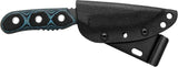 TOPS Blue Otter Knife For Outdoorsmen 6 1/4 Inch 1095 High Carbon Steel Full Tang G10 Handle Kydex Sheath USA Made by Black Country Outdoor