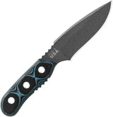 TOPS Blue Otter Knife For Outdoorsmen 6 1/4 Inch 1095 High Carbon Steel Full Tang G10 Handle Kydex Sheath USA Made by Black Country Outdoor