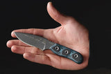 TOPS Blue Otter Knife For Outdoorsmen 6 1/4 Inch 1095 High Carbon Steel Full Tang G10 Handle Kydex Sheath USA Made by Black Country Outdoor