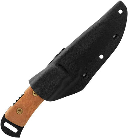 TOPS Overlander 2 OV78 Knife Rugged Full Tang 1095 Blade With Kydex Sheath Canvas Micarta Handle For Outdoor Hunters by Black Country Outdoor