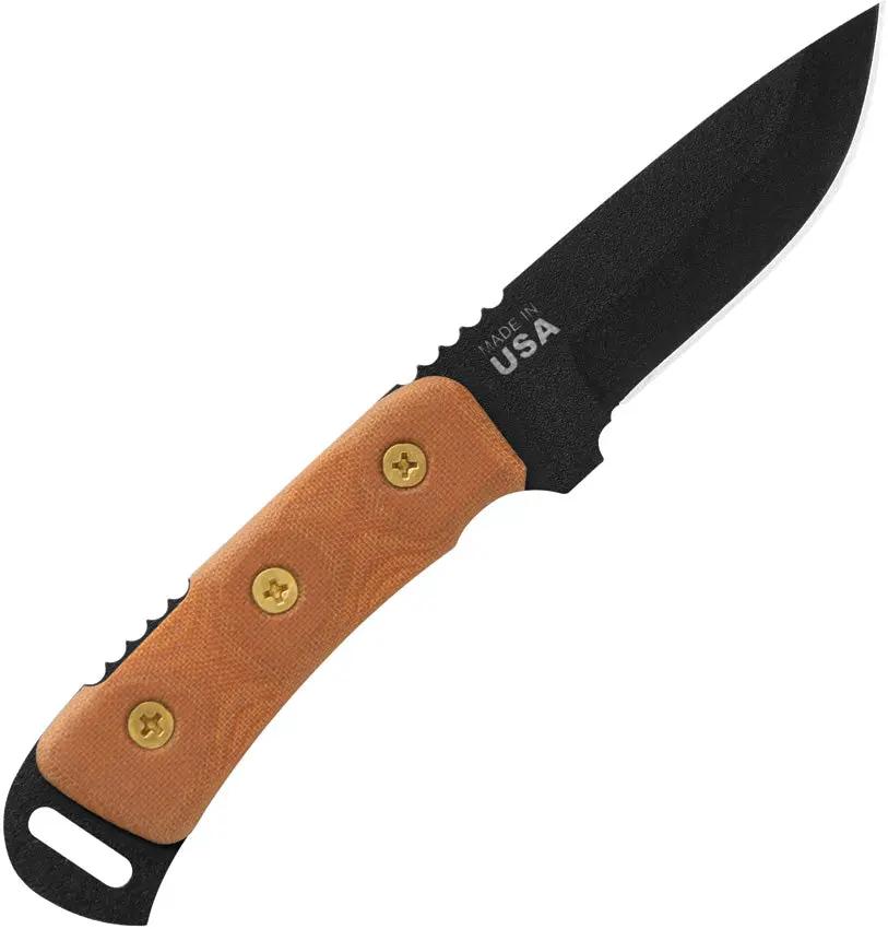 TOPS Overlander 2 OV78 Knife Rugged Full Tang 1095 Blade With Kydex Sheath Canvas Micarta Handle For Outdoor Hunters by Black Country Outdoor