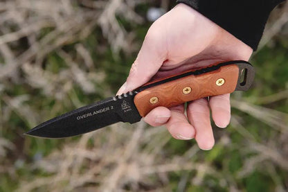 TOPS Overlander 2 OV78 Knife Rugged Full Tang 1095 Blade With Kydex Sheath Canvas Micarta Handle For Outdoor Hunters by Black Country Outdoor