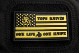 TOPS Flag Patch PATCH-02 - Military Tactical Patch With Hook And Loop Backing For Easy Swaps On Gear 1.75 X 3 Inches by TOPS