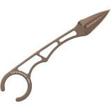 TOPS Papa Delta PD-01 Fixed Blade Knife - Compact Neck Knife with 1095HC Double Edge Blade Bronze Finish Kydex Sheath by TOPS